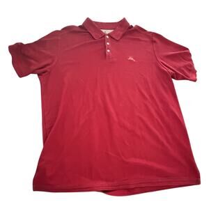 Tommy Bahama Men's Red Polo Shirt Marlin Fish Logo Short Sleeve Size 2XB Big